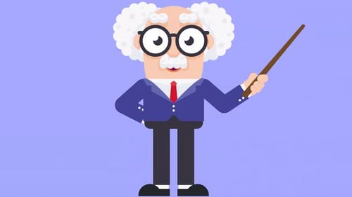 Animation eines Lehrprofessors.
