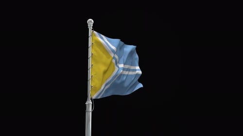 Geometric Waving Flag Loop with Alpha Channel