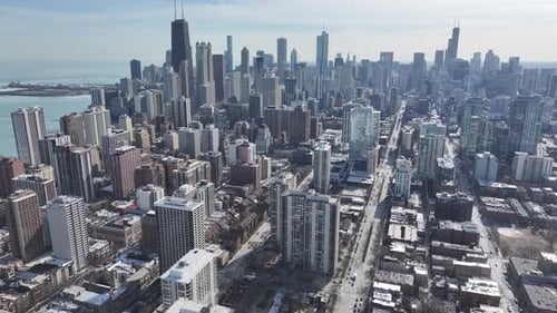 Downtown Chicago At Chicago In Illinois United States.