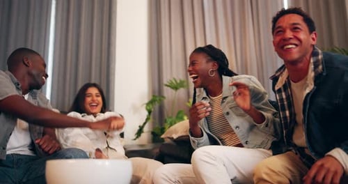 Friends Laughing and Celebrating Good Times Together