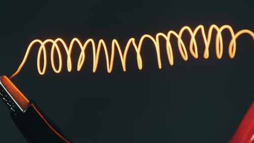 Heating Metal Coil Glowing Orange