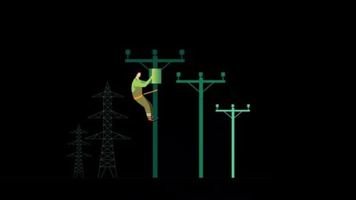 Hausangestellter repariert elektrische Anlagen Alpha Channel