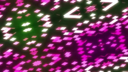 Neon-Animation mit abstrakten Rechtecken