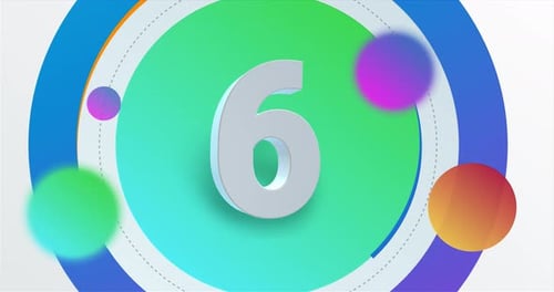 Animated Circular Countdown in Modern Geometric Style
