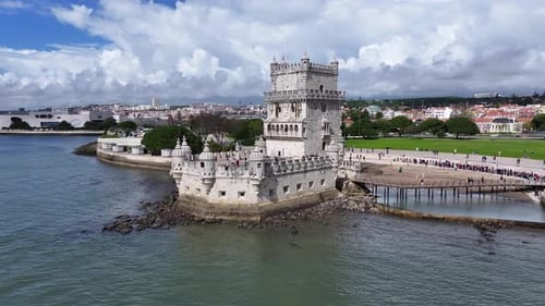 Belem Tower At Lisbon In District Of Lisbon Portugal.