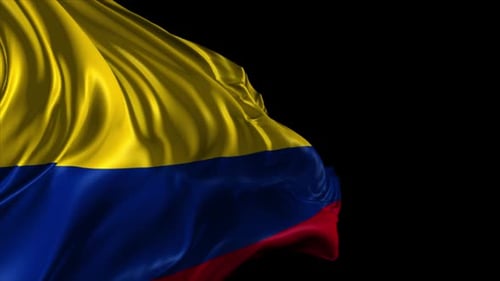 Realistic Waving Colombian Flag Animation