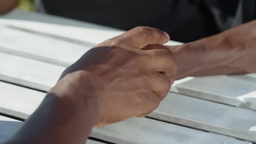 Close Up of People Holding Hands with Affection