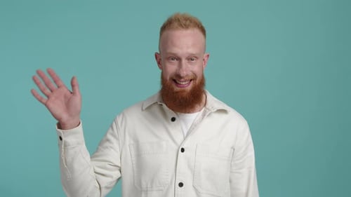 Closeup View of a Male Model Looking Positive and Cheerful