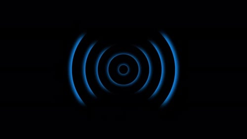Abstract Blue Expanding Concentric Circles Animation