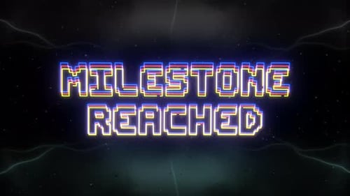 Retro Pixel Glowing Text Reveal