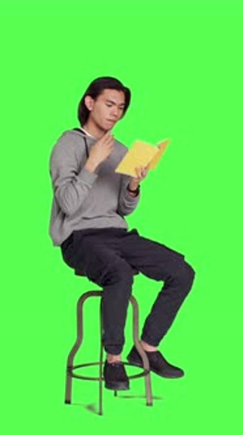 Side View of Trendy Person Making Phone Calls