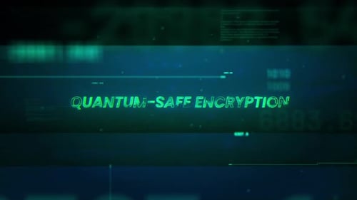 Futuristic Glitch Digital Text Animation with Data Interface