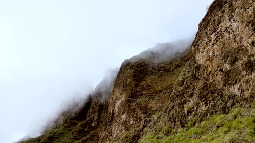 Beautiful Aerial Scenery of Masca Rock on Tenerife Island on Summer Sunny Day
