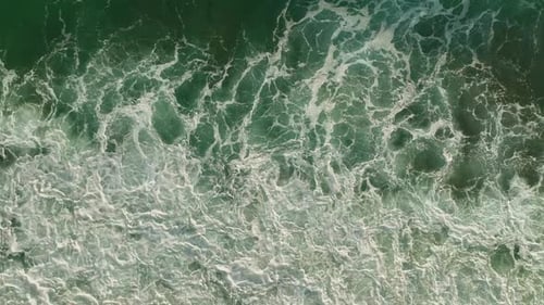 Hypnotic Storm in the Sea Aerial View 4 K Turkey Alanya