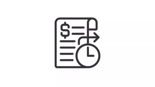 Icône linéaire d'ordre permanent animée