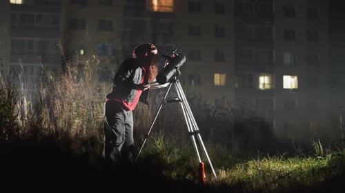 Young Adult Studies Night Sky with Telescope