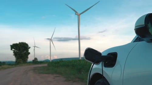 Progressive Combination of EV Car Charging Station and Wind Turbine