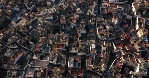 Aerial view of the medina of Casablanca, Morocco