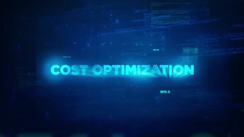 Futuristic Glitch Text Reveal for Cost Optimization