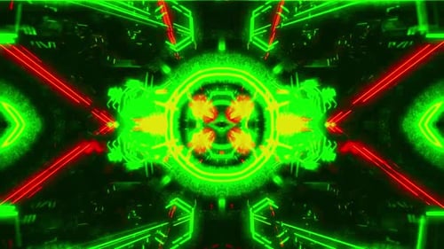 Neon Glow Tunnel Background