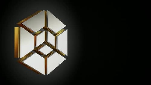 Elegant Metallic Geometric Logo Reveal Animation