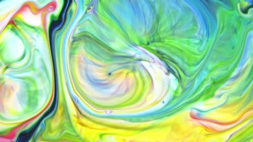 Abstract Swirl of Vibrant Colors and Fluid Motion