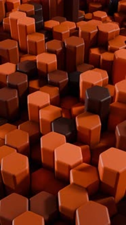 3d Animated Background of Hexagons in a Loop Satisfying Video