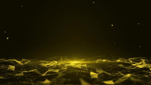 Golden Plexus Network Abstract Background