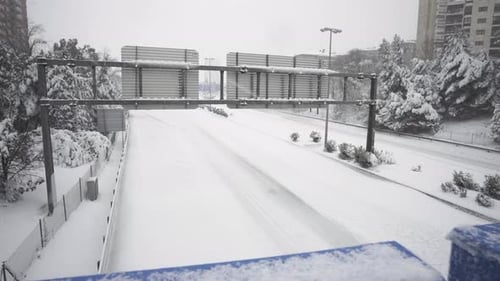 Madrid Spain at a standstill amidst Filomena snow storm