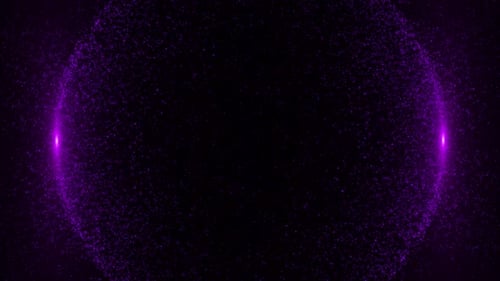 Abstract Purple Particle Loop Background with Glowing Light