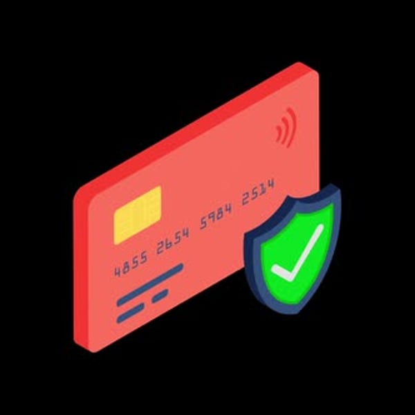 3D Credit Card and Lock Animation for Financial Security, Backgrounds ...