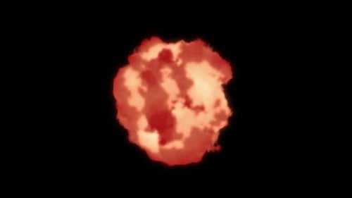 2 Slow Motion Fireball Explosions and Smoke with Embedded Alpha Channel