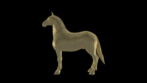 3d Golden Horse Alpha Loop