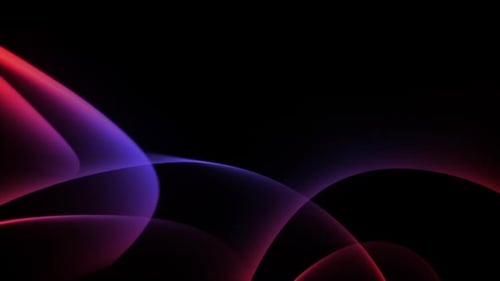 HD-3D-Animation. Abstrakter Wellenhintergrund mit fließendem chromatischem Neonmuster