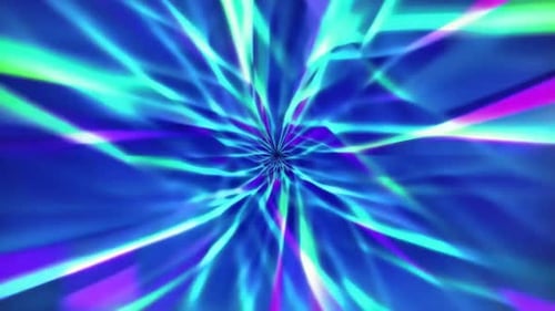 Abstract Blue and Purple Light Tunnel Motion Background with