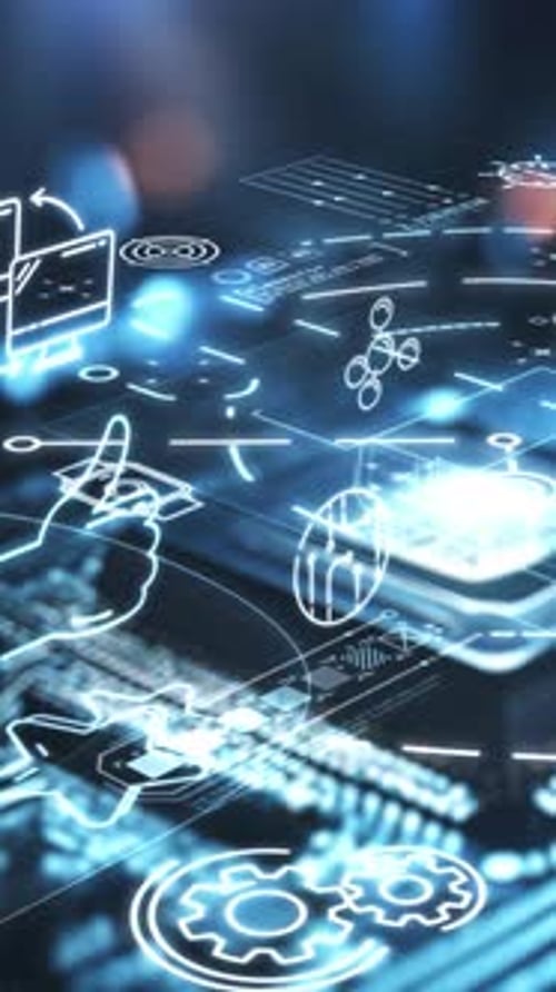 Digital Transformation Showing Software Development and Computer Network