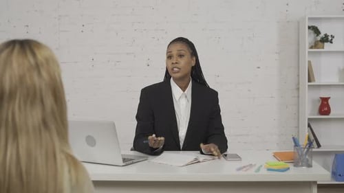 Modern Businesswoman Creative Concept Woman From HR Department is Interviewing a Female Candidate