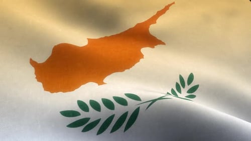 Realistic Waving Flag of Cyprus Loop