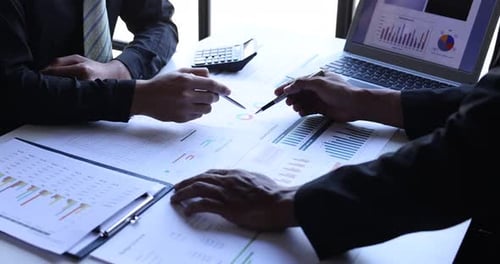 Business Finance Collaboration in a Bright Office