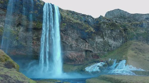 Majestic Waterfall Cascading in a Natural Landscape