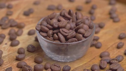 Close Up of Coffee Beans in a Bowl