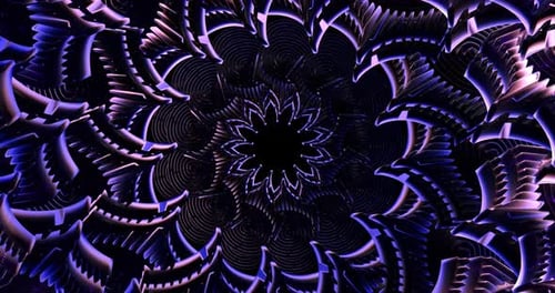 4K VJ Abstract Color Tunnel Loop Animation 04