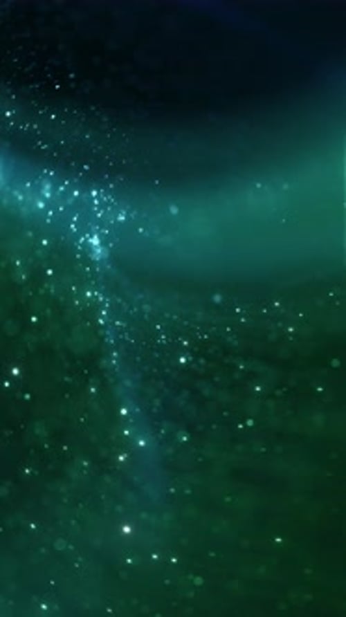 Elegant Blue Green Abstract Particle Flow Decorative Vertical Loop Background