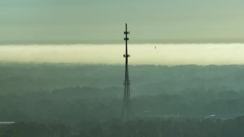 Tall Telecommunication Radio Cell Tower with Wireless Communication 5g Antennas for Network Signal