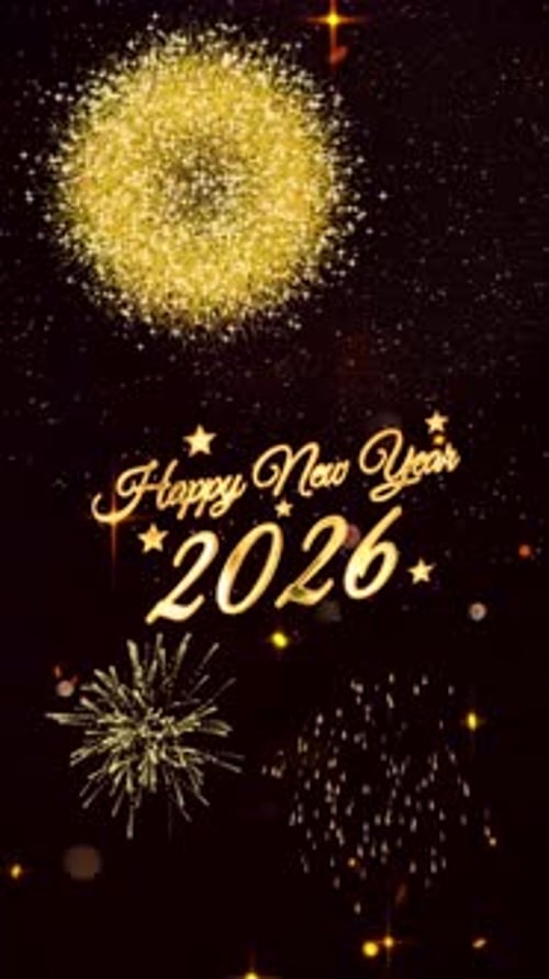 Happy New Year 2026 portrait