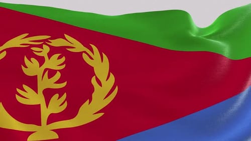 Eritrea National Flag Waving Seamless Loop