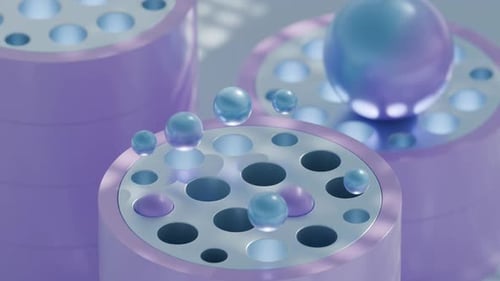 Animação em loop 3D Jumping Marbles