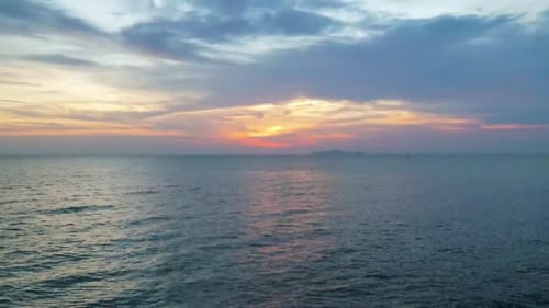 Time lapse of Majestic sunset or sunrise landscape at the sea. Amazing light of nature cloudscape sk