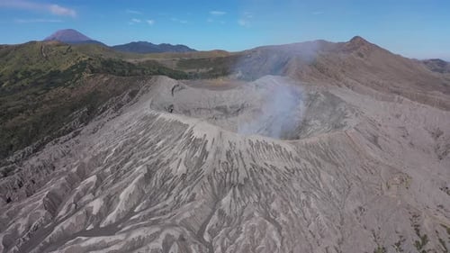 Aerial view of Mount Bromo crater, Java, Indonesia