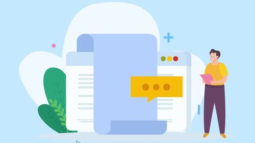 Man Working In The Office Checks His E-mails With A Tablet In His Hand